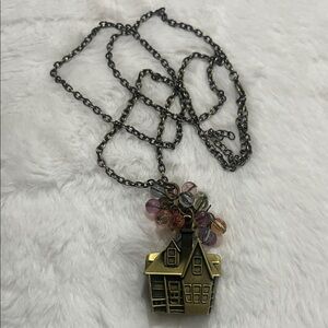 Disney Gold House Necklace with Multicolor Beads